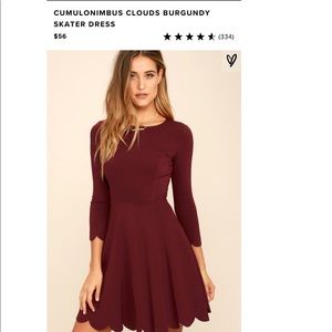 Burgundy dress Lulus